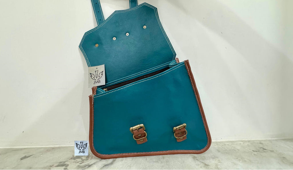 Set 3x Motorcycle Leather Saddlebag