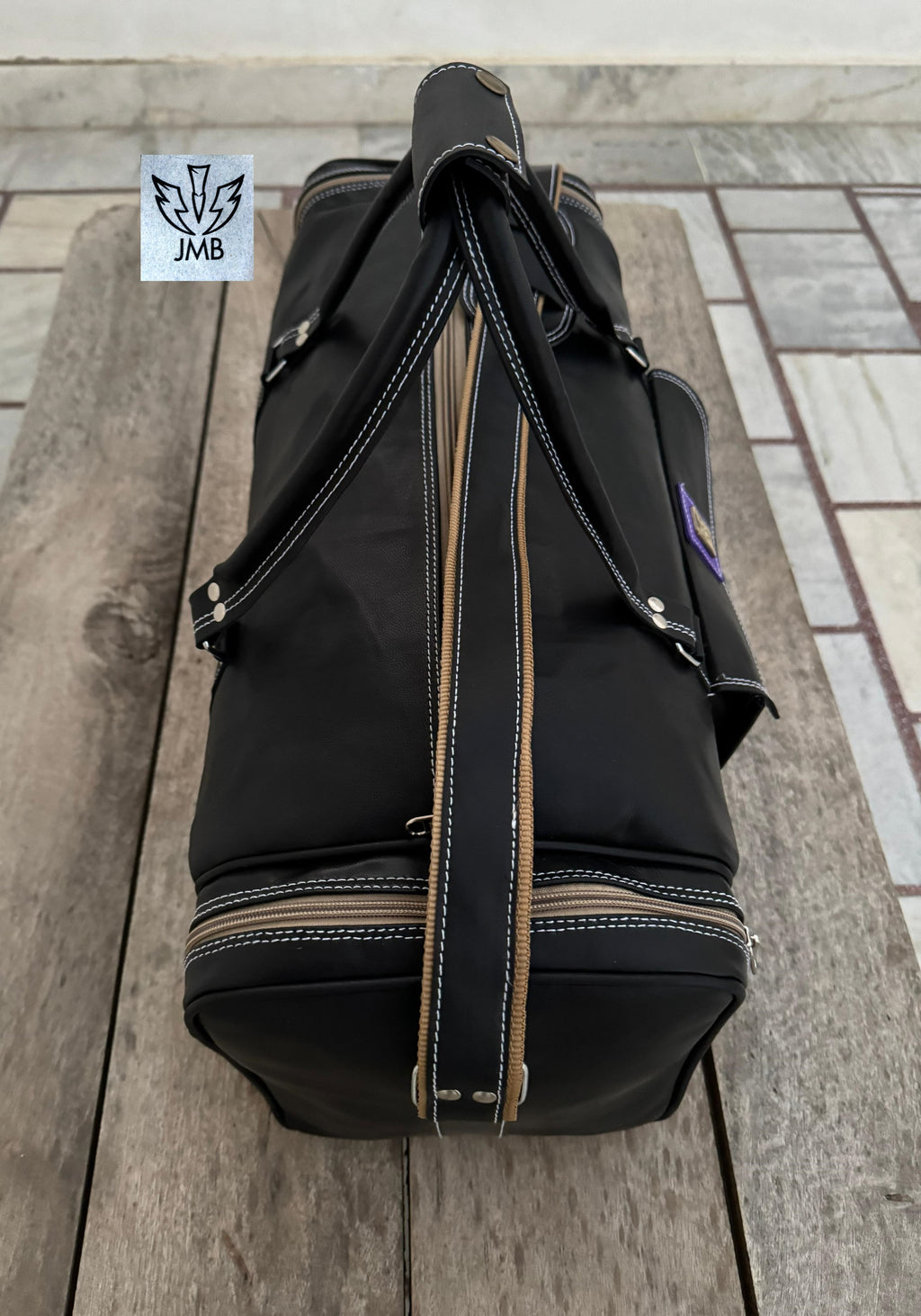 Unisex Black Genuine Leather Travel & Gym Duffle Bag – Weekend Overnight Luggage By Jasolcraft