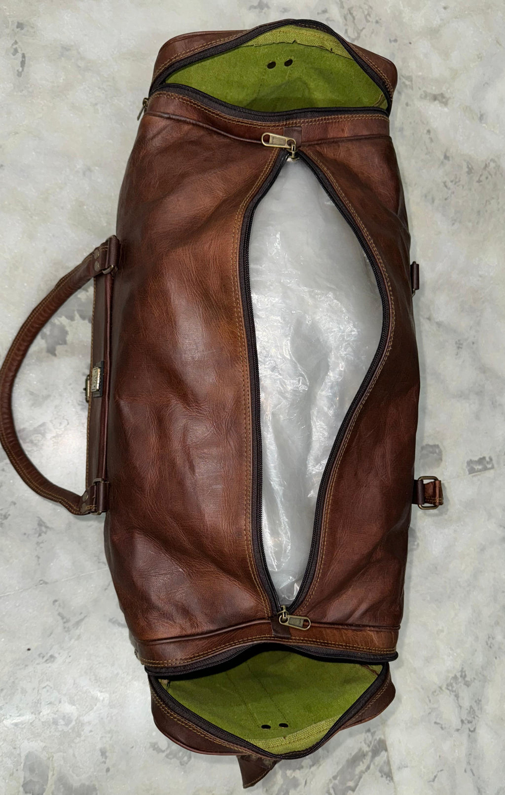 Unisex Leather Genuine Travel Gym Weekend Luggage Overnight Duffle Bag Jasolcraft